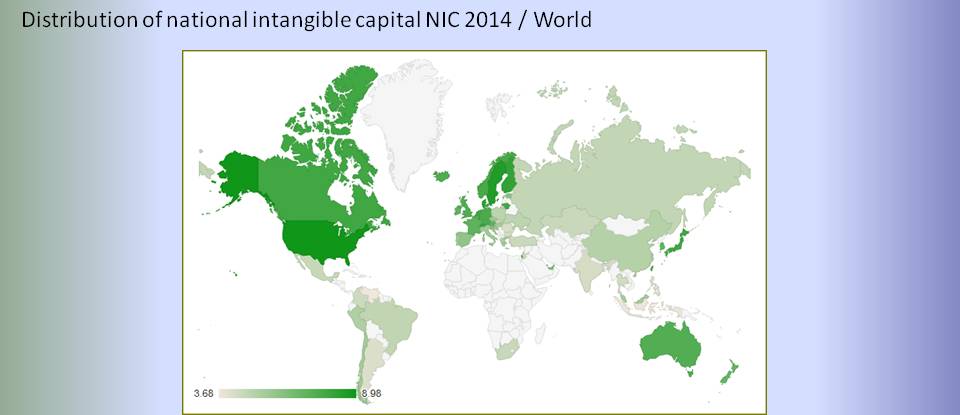 bimac NIC / Distribution of world national intangible capital NIC 2014